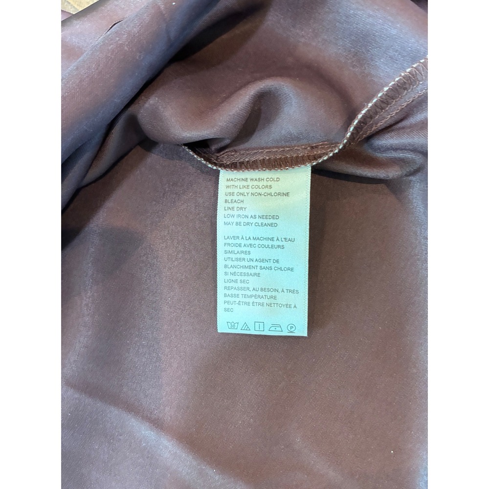 Free People Midnight Garden 2-Piece Set Satin Floral Cami Midi Skirt Brown M NEW - Picture 7 of 12